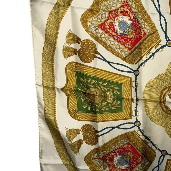 HERMES Carre 90 100% Silk Square Scarf POSTE ET CAVALERIE - Picture 11 of 16